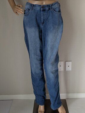 Kuhl Jeans Women's Size 14 Denim Medium Wash Straight Hiking Inside Drawstring